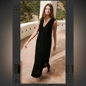 Free People Agatha Midi address Sz M. Black